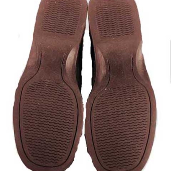 LOAFERS, FLOWER CUT-OUTS, BLACK, SZ 8B, SOFT LEATHER, PADDED LINING, CUTE, BY - Picture 7 of 7